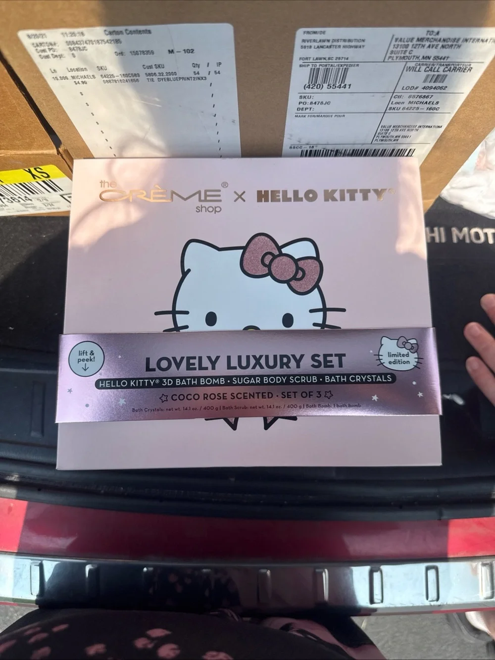Hello Kitty Pink Rose Crystal Cleanse Bath Set